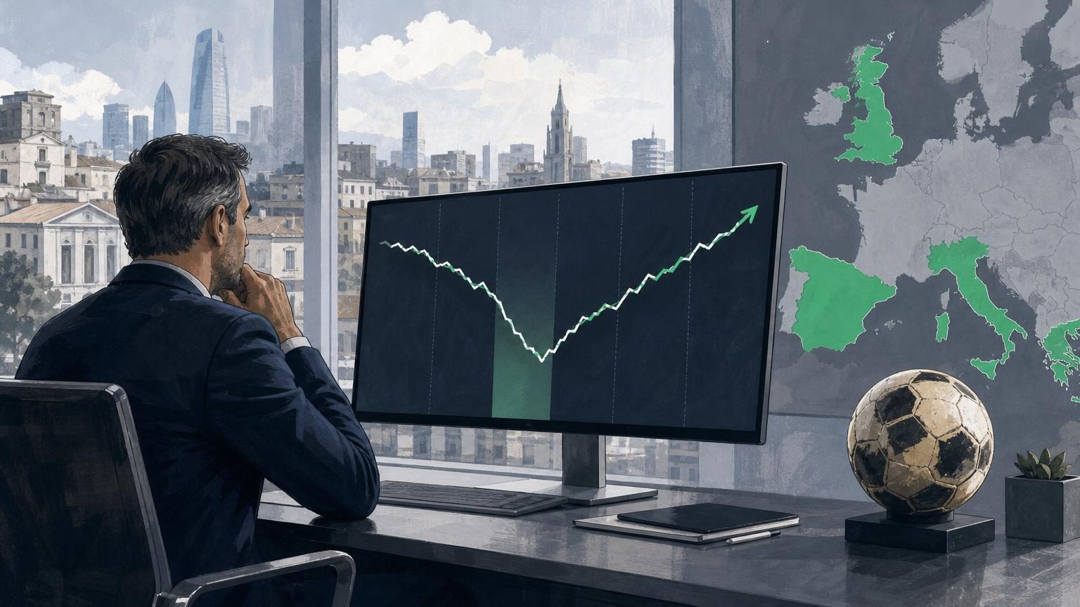Charts showing European betting market deposit and retention trends