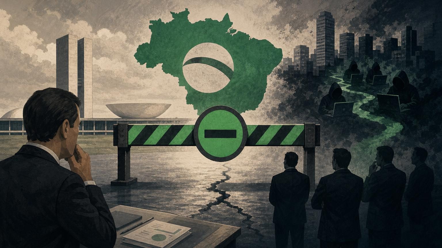 Gavel and Brazilian flag symbolising legal dispute over Brazil's betting ban