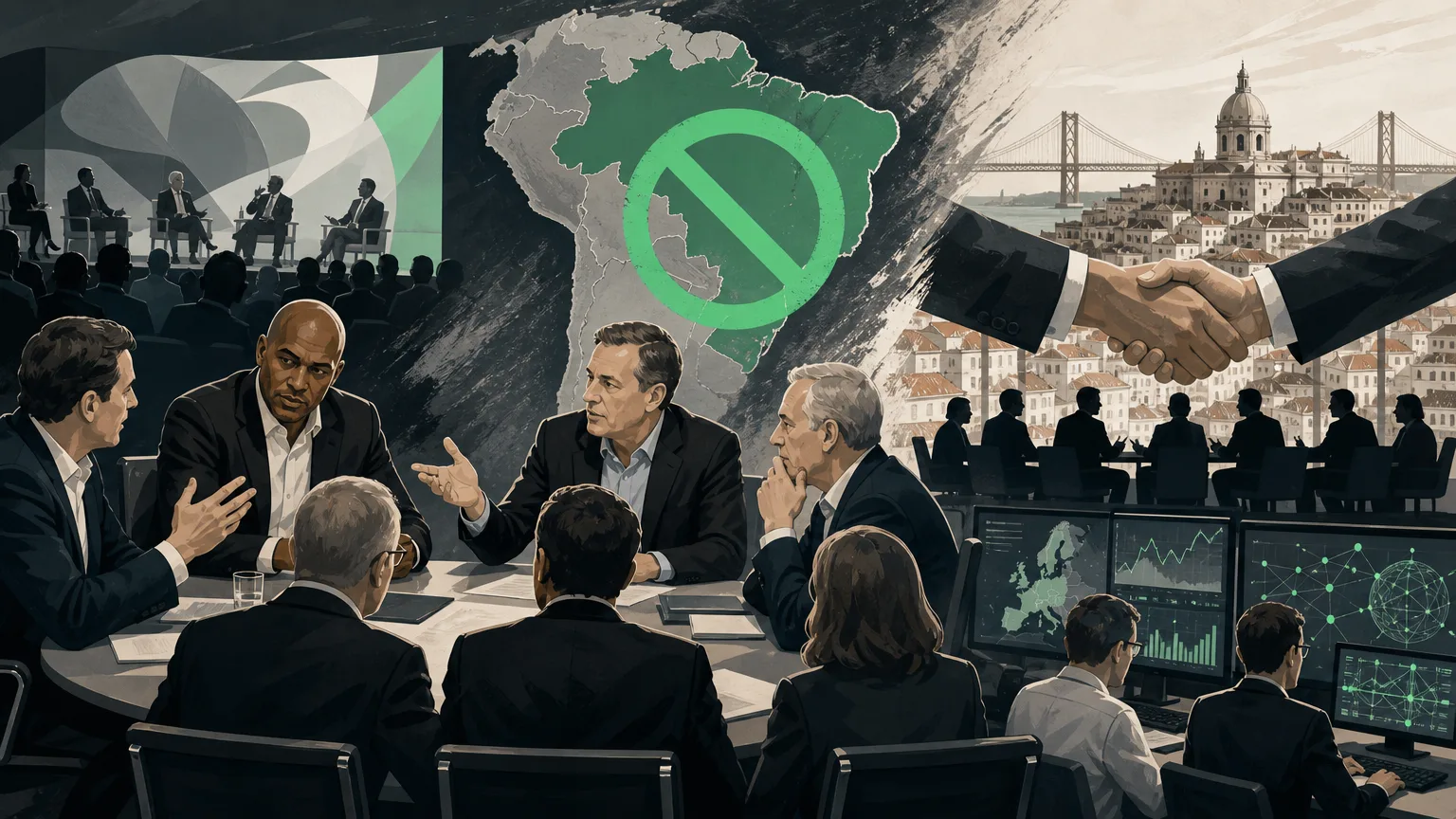Delegates and speakers at SBC Summit 2026 in Lisbon discussing industry issues