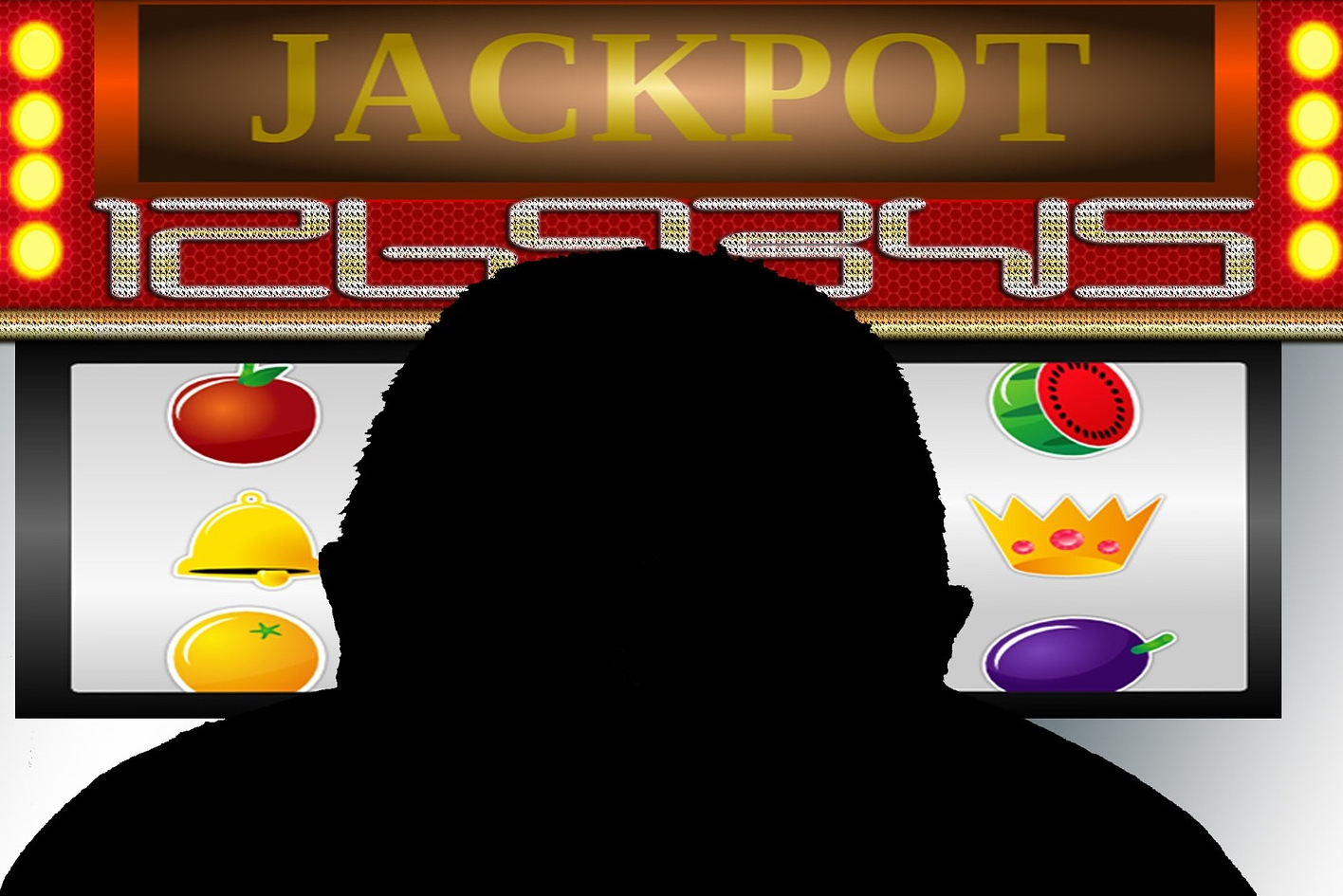 Shadow of a man gambling online